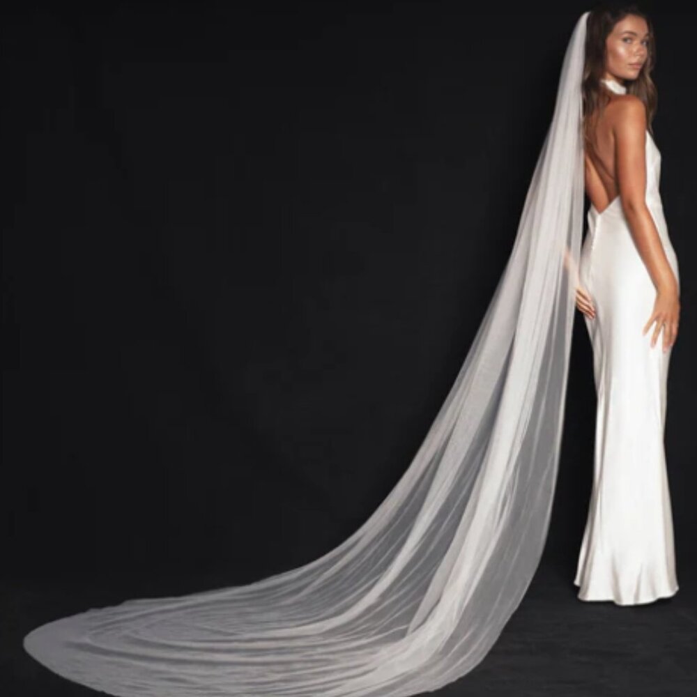 NWT Calily Cathedral Length Veil (single tier)